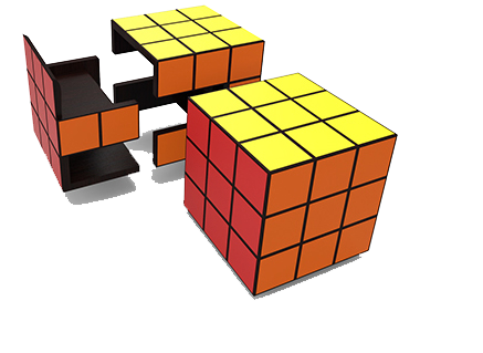 El modelo Trilema está basado en las 6 caras del cubo de Rubik